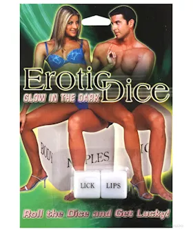 Erotic Dice in Couples Packaging Glow in the Dark