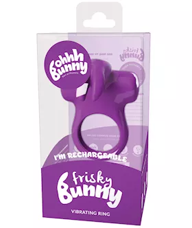 VeDO Frisky Bunny Rechargeable Vibrating Ring Perfectly Purple